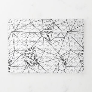 Carte Trois Volets Carte pliée à trois lettres