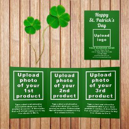Carte Trois Volets Carte triplée Green St. Patrick's Day Business