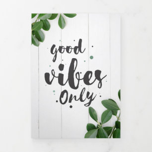 Carte Trois Volets Citation de bonheur bonnes vibrations seulement