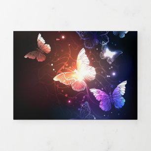 Carte Trois Volets Clowing Night Butterflies