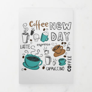 Carte Trois Volets Collection Café Lover Pour Le Nouveau Jour