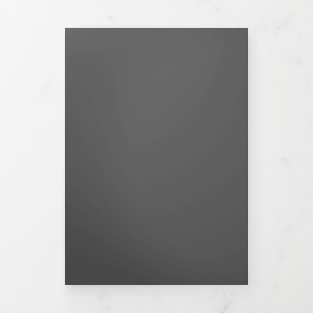 Carte Trois Volets Create Your Own dark gray Custom Design (Page de couverture)