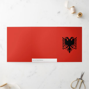 Carte Trois Volets Drapeau albanais
