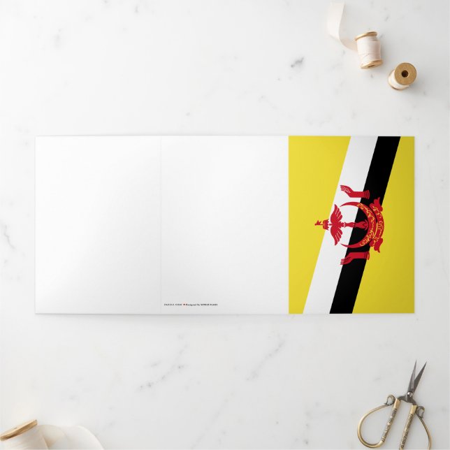 Carte Trois Volets Drapeau de Brunei (Extérieur)