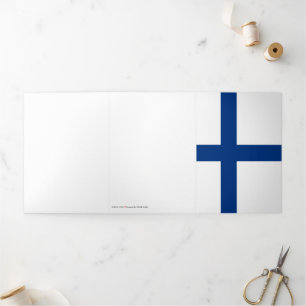 Carte Trois Volets Drapeau de Finlande