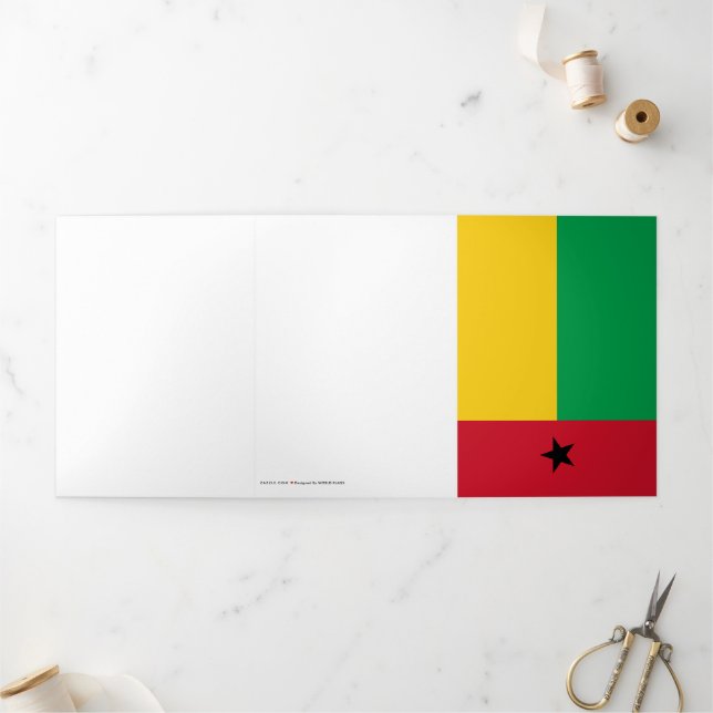 Carte Trois Volets Drapeau de Guinée-Bissau (Extérieur)