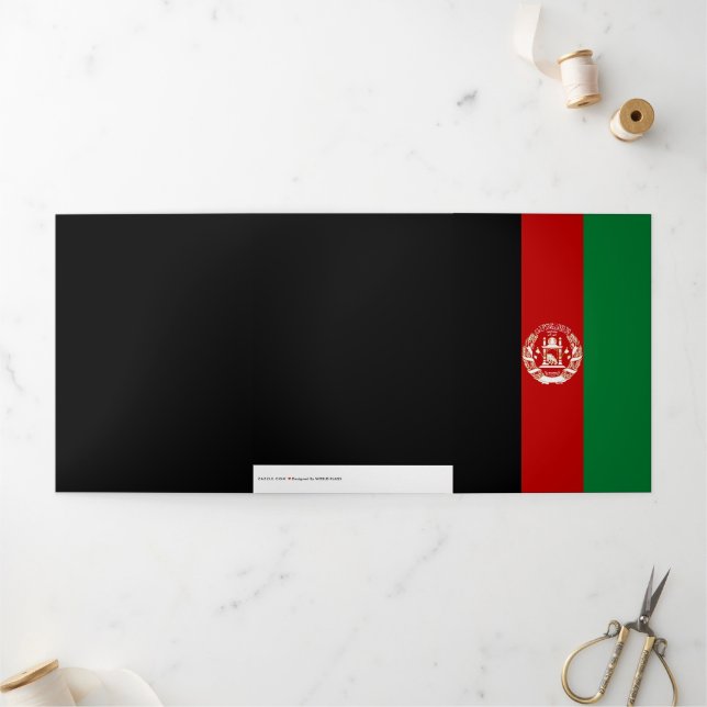 Carte Trois Volets Drapeau de l'Afghanistan (Extérieur)