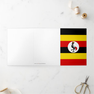 Carte Trois Volets Drapeau de l'Ouganda