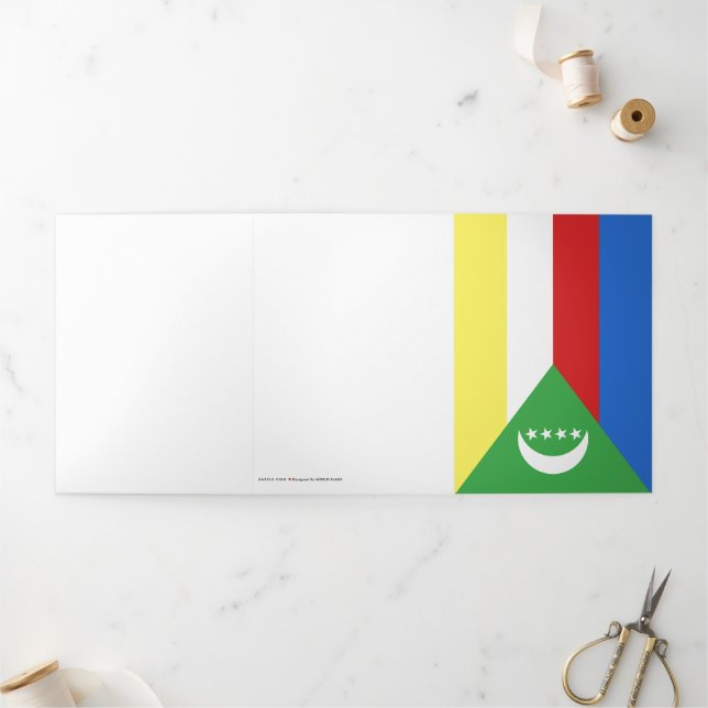 Carte Trois Volets Drapeau des Comores (Extérieur)