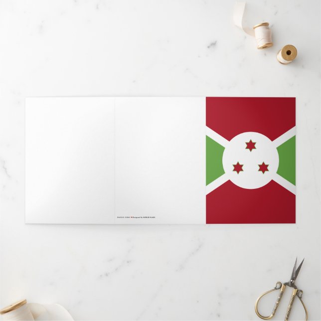 Carte Trois Volets Drapeau du Burundi (Extérieur)