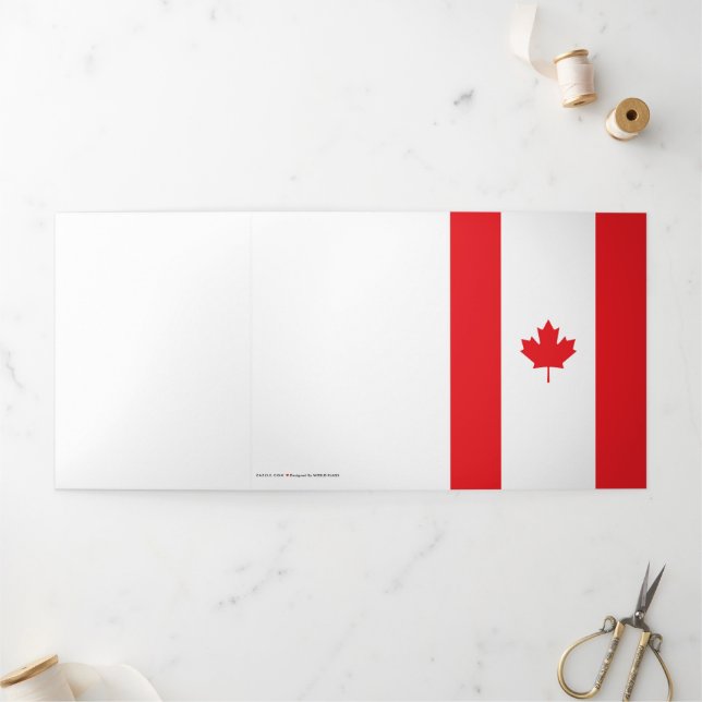 Carte Trois Volets Drapeau du Canada (Extérieur)