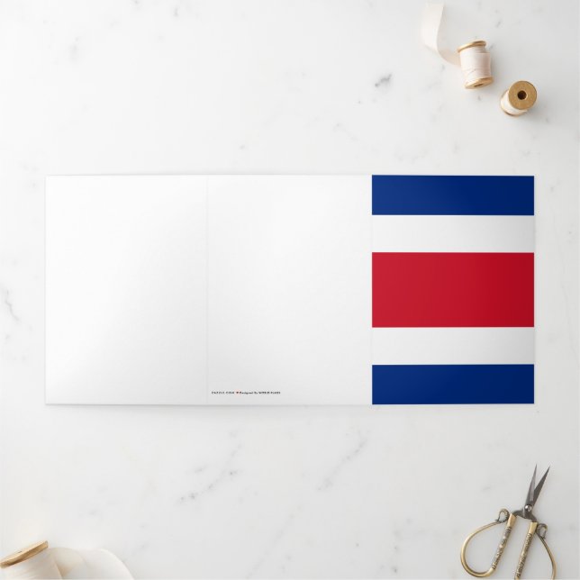Carte Trois Volets Drapeau du Costa Rica (Extérieur)