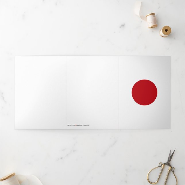 Carte Trois Volets Drapeau du Japon (Extérieur)