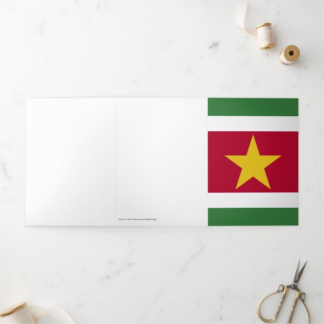 Carte Trois Volets drapeau du Suriname (Extérieur)