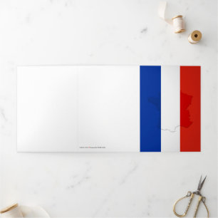 Carte Trois Volets drapeau français