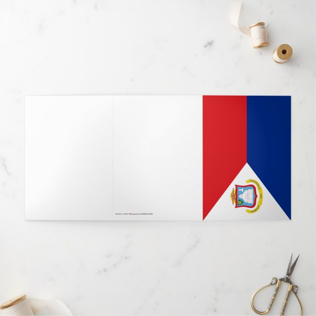 Carte Trois Volets Drapeau Sint Maarten (Extérieur)