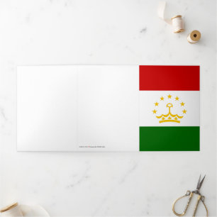 Carte Trois Volets Drapeau Tadjikistan