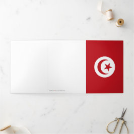 Carte Trois Volets Drapeau tunisien