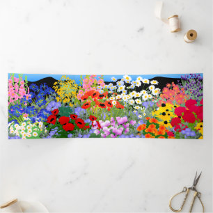 Carte Trois Volets Flower Garden Tri-Fold Blank Card