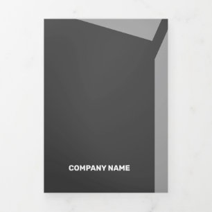 Carte Trois Volets Formes plates d'entreprise gris impacté