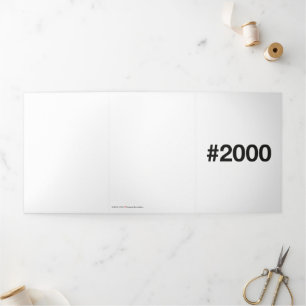Carte Trois Volets Hashtag 25 Anniversaire 2000