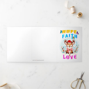 Carte Trois Volets Hope Faith Love