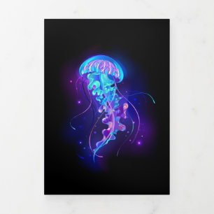 Carte Trois Volets Jellyfish éclatante couleur