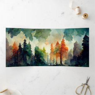 Carte Trois Volets La forêt (nature)