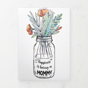 Carte Trois Volets L'art du bonheur d'être une maman