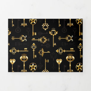 Carte Trois Volets Les Patters de Seamless avec Golden Keys