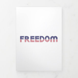 Carte Trois Volets Liberté drapeau américain pour patriotique et libe