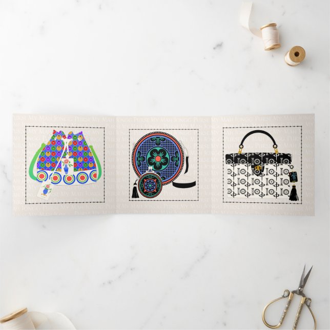 Carte Trois Volets Mon sac de Mah Jongg (Intérieur)