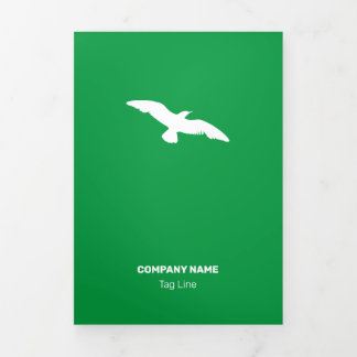 Carte Trois Volets Oiseau volant plat monochrome moyen