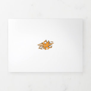 Carte Trois Volets Orange jaunâtre, Jaune orangé