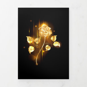 Carte Trois Volets Rose d'or ( rose d'or )
