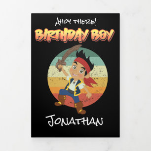 Carte Trois Volets Sunset Pirate Boy 1er Anniversaire