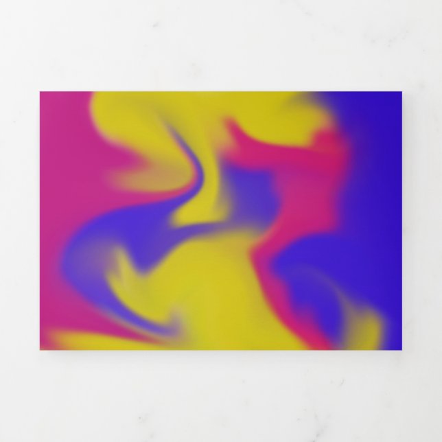 Carte Trois Volets Tache Colorée (Page de couverture)