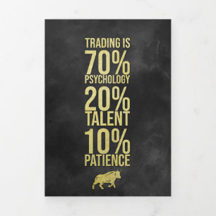 Carte Trois Volets Talent de trading d'investisseur Patience