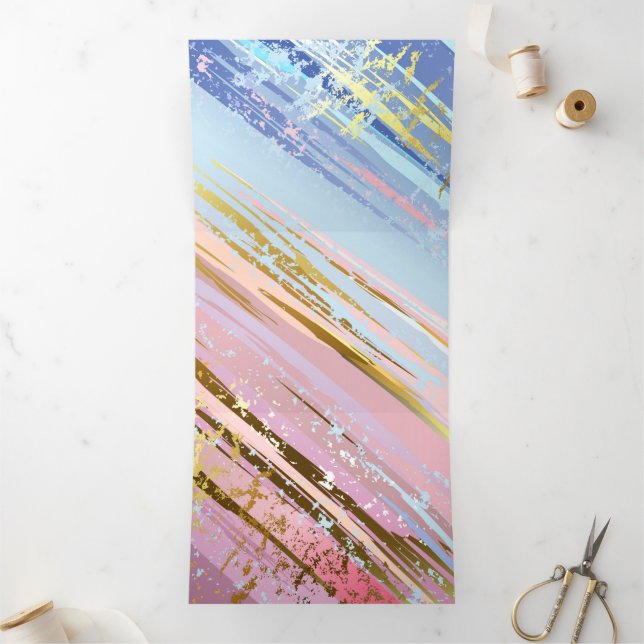 Carte Trois Volets Textured Pink Background (Intérieur)