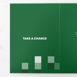 Carte Trois Volets Transparence verte fine contemporaine