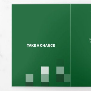 Carte Trois Volets Transparence verte fine contemporaine
