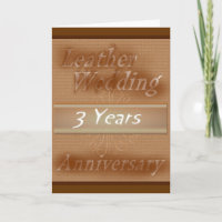 Troisième cuir de ~ d'anniversaire de mariage