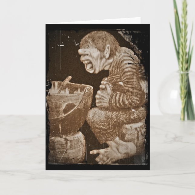 Carte Troll avec le chaudron géant (Devant)