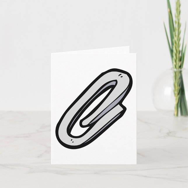 Carte Trombone à papier géant argenté pour le bureau et  (Créateur téléchargé)