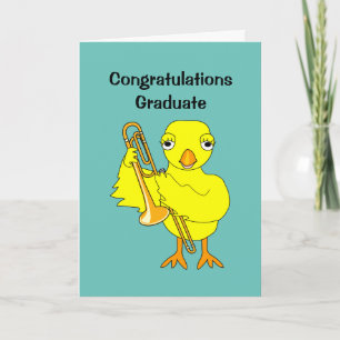 Carte Trombone Chick Graduation