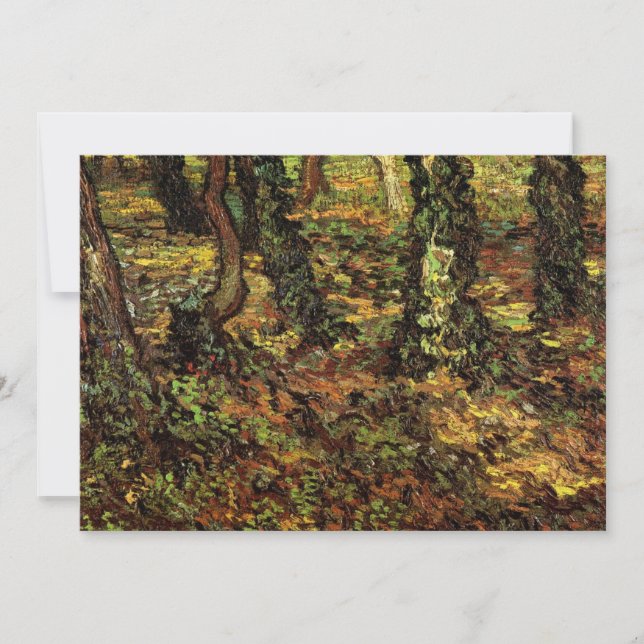 Carte Troncs d'arbres avec Ivy par Vincent van Gogh (Devant)