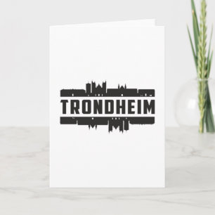 Carte Trondheim Norway City Skyline Cityscape Trip Cadea