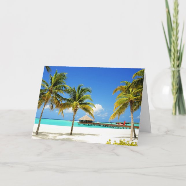 Carte Tropical Beaches | Island & Lagoon, Maldives (Devant)