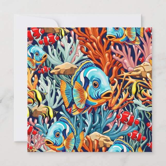 Carte Tropical Fish Colorful Summer Vibes (Devant)