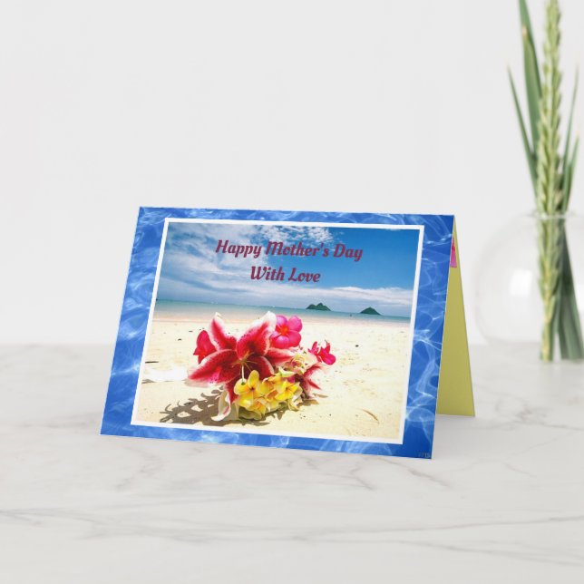 Carte Tropical Happy Mother's Day Card (Devant)